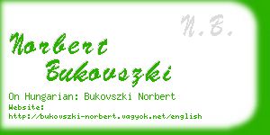 norbert bukovszki business card